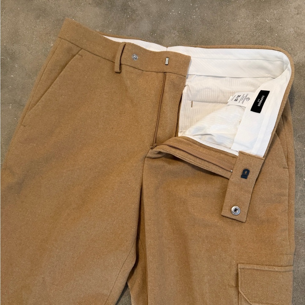 Express Men's Wool-Blend Trousers - Picture 3 of 6